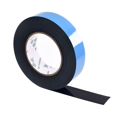 acquistare Nastro adesivo a doppio lato resistente con schiuma nera e rivestimento a pellicola blu, progettato per fornire soluzioni di incollaggio e montaggio fabbricazione online