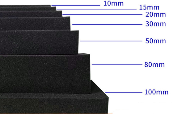 C4305 infiammabilità fogli di spugna di gomma di neoprene Materiale spessore 1 mm ~ 30 mm colore nero