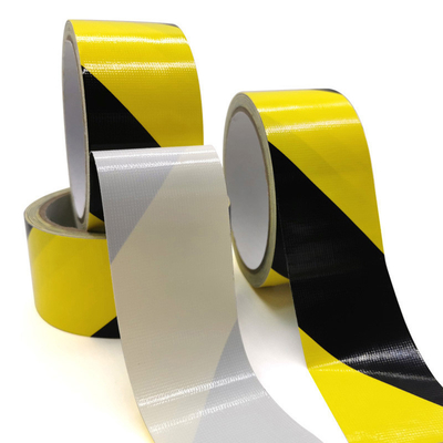 Nastro di avvertimento per pavimenti giallo nero senza residui Nastro a base di tessuto ESD