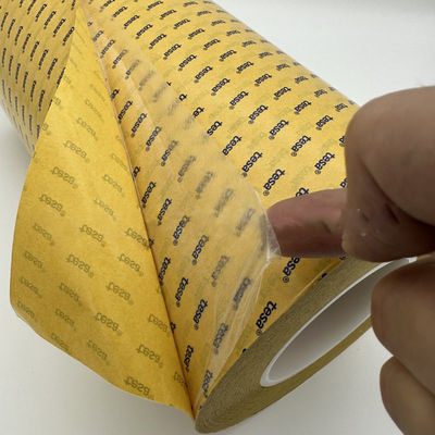 TESA 68594 Nastro biadesivo trasparente in PET ad alta viscosità e resistente all'umidità per fustellatura