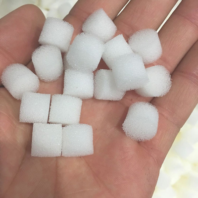 Elemento filtrante del compressore di cotone per filtri di poliuretano cilindrico bianco