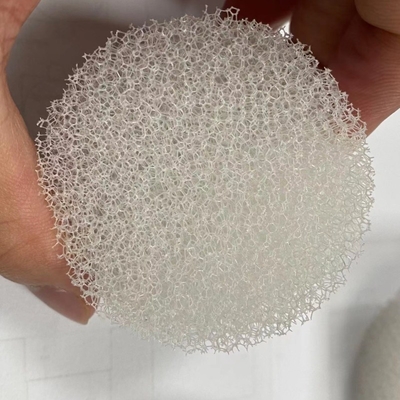 Polyurethane spuma cilindrica a maglia di spugna filtrante bianca perforata