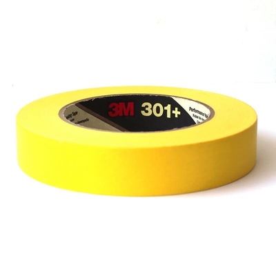 3MTM 301+ High Performance Masking Tape Giallo Spruzzatura industriale Decorazione domestica 0.16mm
