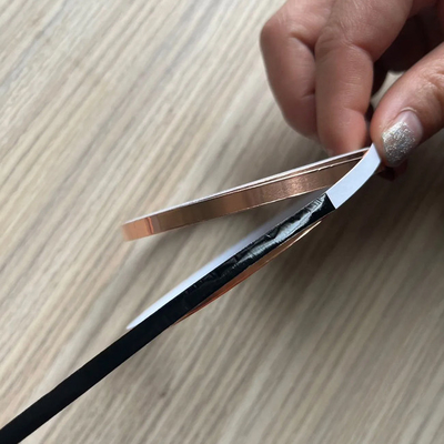 0.05-0.18MM Nastro di lamiera di rame a schiena nera spessa per saldatura di vetri colorati
