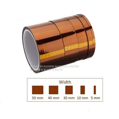 Nastro del Polyimide del Kapton dell'ambra 0.03mm dei componenti elettronici, tensione dell'isolamento del nastro del Kapton